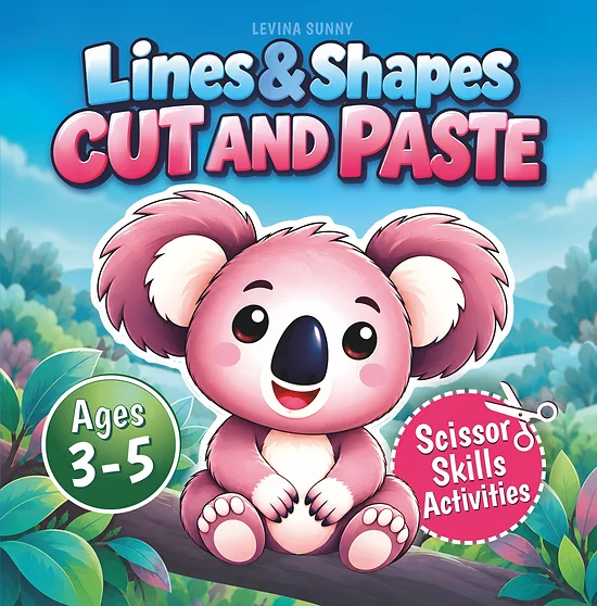 Cut and Paste Book for Kids - Lines and Shapes book cover