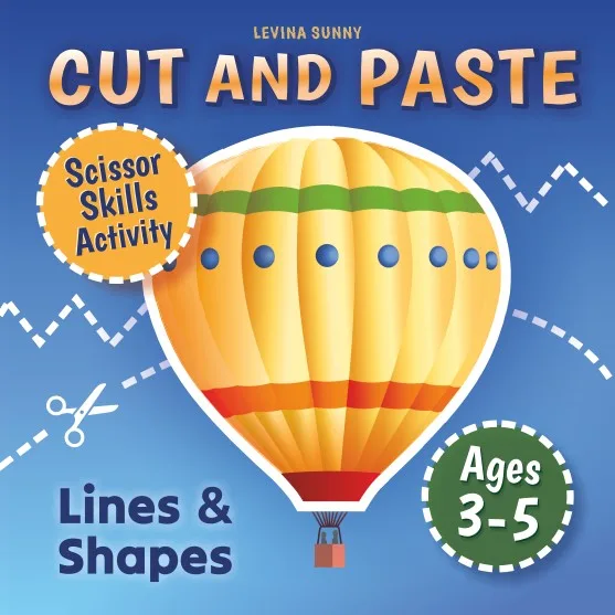Cut and Paste Book for Kids - Lines and Shapes book cover