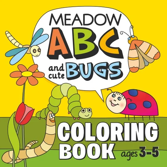 Meadow ABC and Cute Bugs Coloring Book book cover